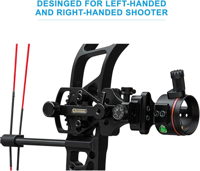 Perogen Archery Compound Bow Sight Lightweight Durable Machined Aluminum .019" Fiber Optic - Image 2